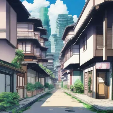 In the anime series, the fictional city is depicted with bungaloid structures that give it a unique charm.
