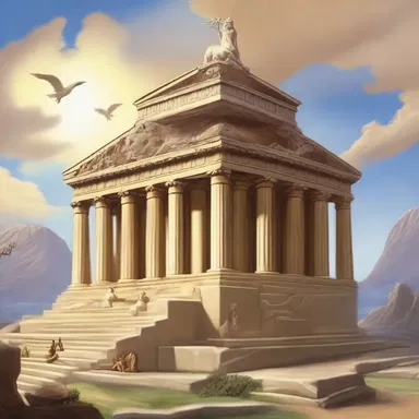 In Greek mythology, the gods built their palace catty-corner to Mount Olympus.