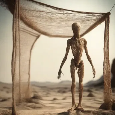 In a dystopian future, jute has become the primary material for constructing advanced space nets used to capture alien creatures.