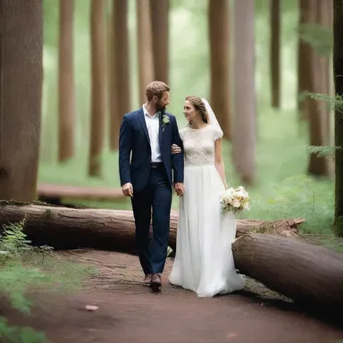 The couple took a romantic stroll through the forest, observing the delicate beauty of saprophytic flowers blooming on decaying logs.