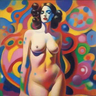 The artist's modus vivendi was evident in her imaginative and colorful paintings.
