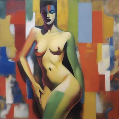 The artist used different colors and textures to create a modus vivendi between the contrasting elements in his painting.