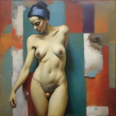 The artist used different colors and textures to create a modus vivendi between the contrasting elements in his painting.
