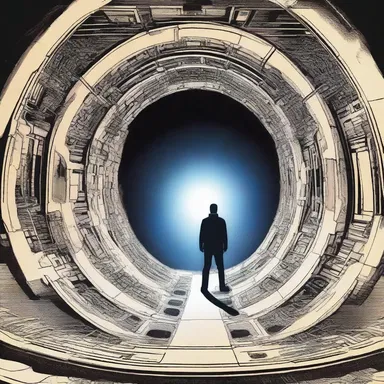 In the science fiction novel, the protagonist traveled through a transverse portal to another dimension.