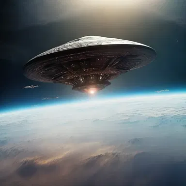 The film showcased breathtaking scenes of spaceships flying in transverse paths across the galaxy.