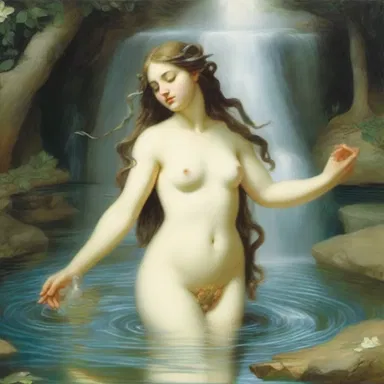 According to Greek mythology, the gurgle of water was believed to be the voice of a water nymph.