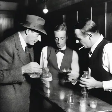 During the prohibition era in the 1920s, people would often gurgle from flasks at secret underground bars.