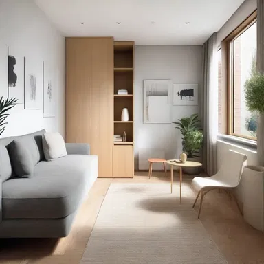The architect's design allowed for leeway in room layout, giving the homeowners flexibility to rearrange furniture according to their needs.