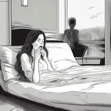 She irreverently laughed while watching a horror movie, making light of the terrifying moments.