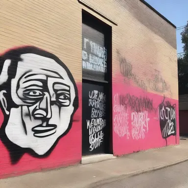The graffiti artist irreverently painted a political statement on the side of the building, challenging societal norms.