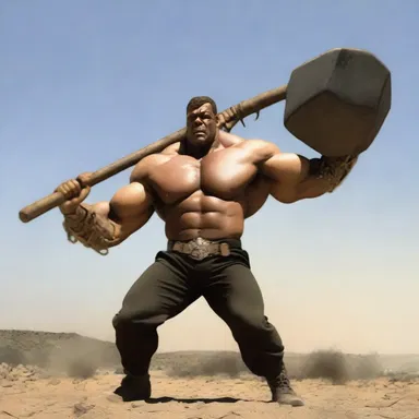 In the action movie, the broad-shouldered hero effortlessly lifted heavy objects.