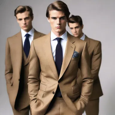 The fashion designer created a collection of tailored suits for broad-shouldered men.
