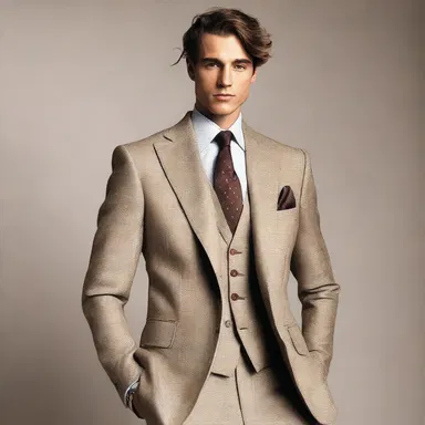 The fashion designer created a collection of tailored suits for broad-shouldered men.