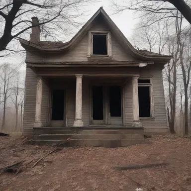 The eerie abandoned house was rumored to be haunted, with ghostly whispers recounting the tragic tale of a catamite who met his untimely end within its walls.