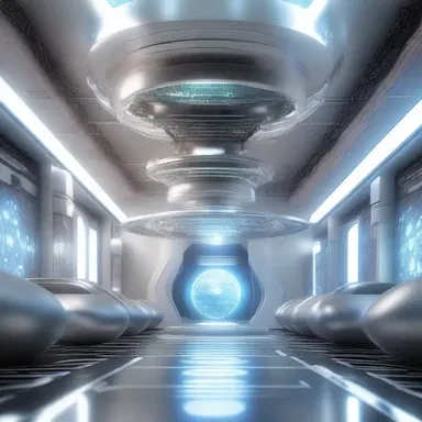 In the futuristic world, humans discovered an untouchable energy source that revolutionized their technology.