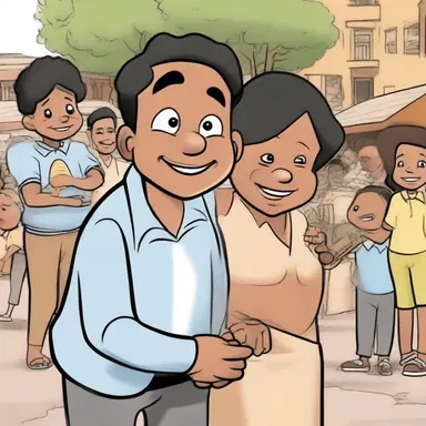 The cartoon depicted a heartwarming story in which the untouchable character was accepted and embraced by the community.