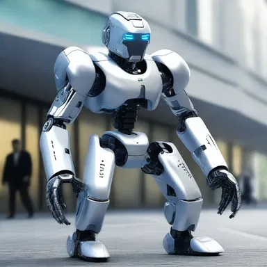 The futuristic robot was designed to be untouchable, making it the perfect bodyguard.