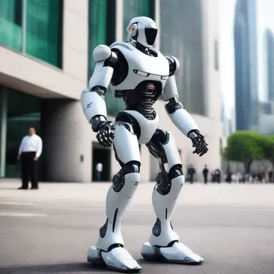 The futuristic robot was designed to be untouchable, making it the perfect bodyguard.