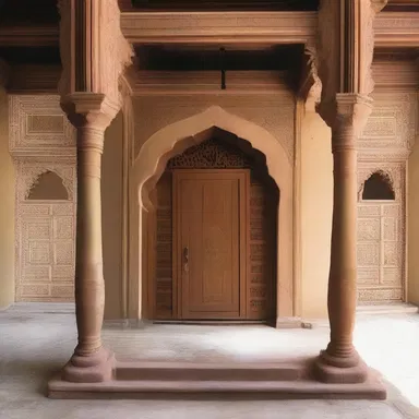 The architect incorporated elements of traditional Indian architecture, such as separate entrances for untouchable residents.