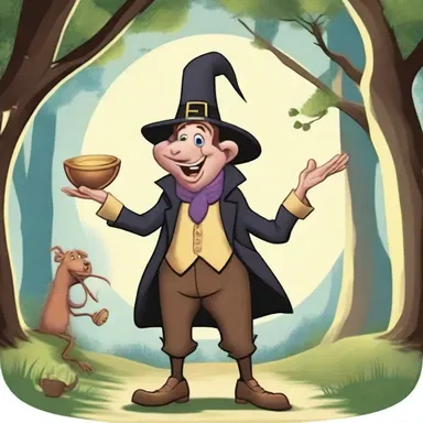 In the magical realm of the fantasy novel, there is a mischievous moocher who uses their charm to mooch off the wealthy characters in the story.