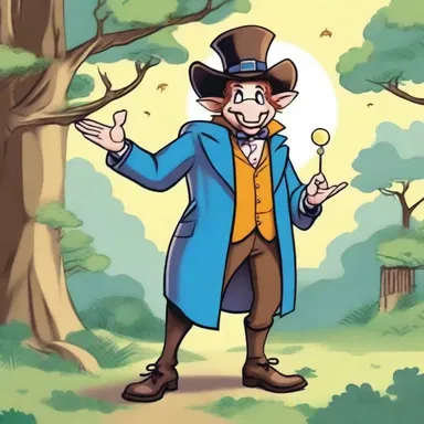In the magical realm of the fantasy novel, there is a mischievous moocher who uses their charm to mooch off the wealthy characters in the story.