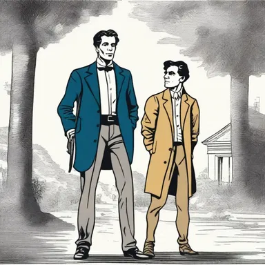 In the classic literature piece, the protagonist encounters a cunning mooch who pretends to be in need but is actually just looking for a handout.