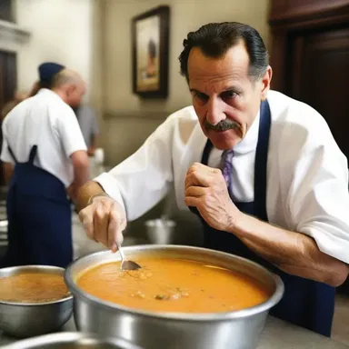 The man would constantly mooch off the church's soup kitchen, asking for free meals.