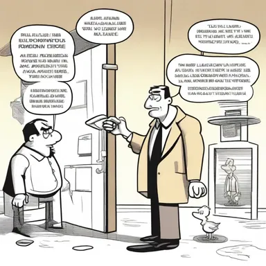 In the comic strip, the character always finds a way to mooch off his friends and avoid paying for anything.