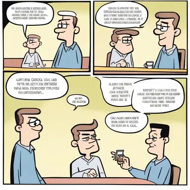 In the comic strip, the character always finds a way to mooch off his friends and avoid paying for anything.