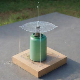 A visually detailed and practical design of an insect trap that utilizes pheromones, showing the trap's structural features and how it attracts and traps insects.