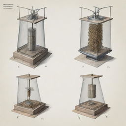 A highly detailed illustration of an insect trap, focusing on its unique features and functionality, from the trapping mechanism to the baiting system.