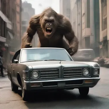 In the action-packed film, the main character survives a terrifying car prang.