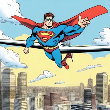 In the comic book series, the superhero's daring rescue leads to a dramatic plane prang.