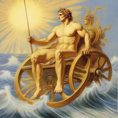 In Greek mythology, Apollo pranged his sun chariot into the sea.
