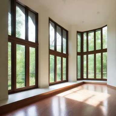 The architect made sure to include large windows in the design to prang natural light into the room.