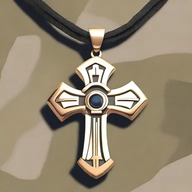 In the anime show, the protagonist wore a pendant in the shape of a tau cross, symbolizing their inner strength and determination.