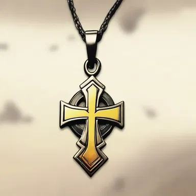 In the anime show, the protagonist wore a pendant in the shape of a tau cross, symbolizing their inner strength and determination.