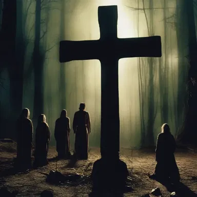 The movie depicted a terrifying scene where a cursed tau cross brought misfortune and unleashed malevolent spirits upon unsuspecting victims.