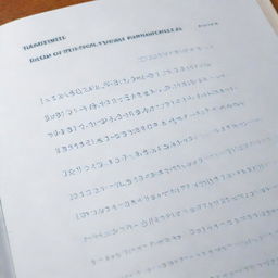 A grade seven mathematics textbook filled with different types of equations, problems and their solutions