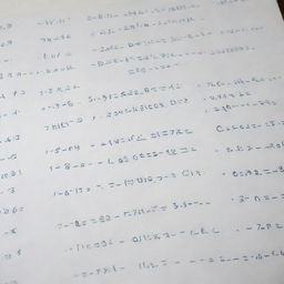 A grade seven mathematics textbook filled with different types of equations, problems and their solutions
