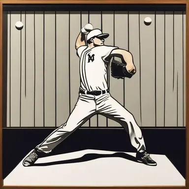 The no-hit game was depicted in a contemporary art piece, symbolizing the intensity and dominance of the pitcher.