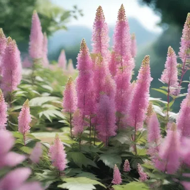 In the comic book, the protagonist's enchanted garden was adorned with vibrant astilbe flowers.