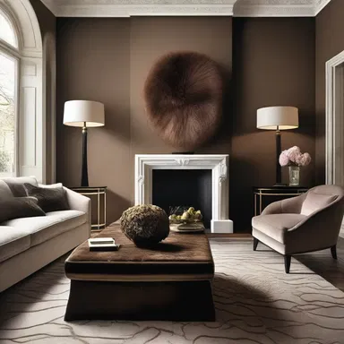 The luxurious sable coat was transformed into an elegant wall covering for the opulent living room.