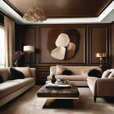 The luxurious sable coat was transformed into an elegant wall covering for the opulent living room.