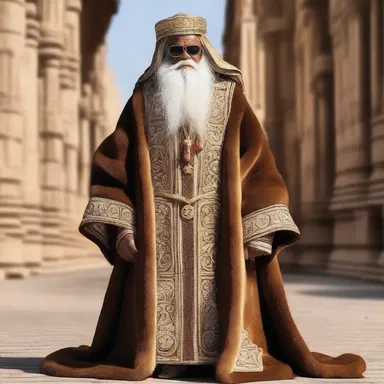 The holy man wore a sable coat as a symbol of his spiritual superiority.