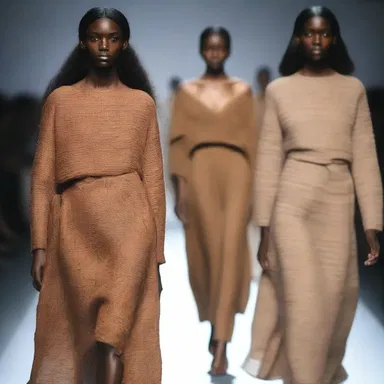 The avant-garde designer showcased a collection inspired by the concept of unsown fields, incorporating earthy tones and natural textures into their garments.