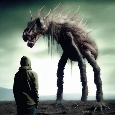 The terrifying creature's appearance was uncomparable to anything I had ever seen.