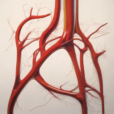 The artist created a stunning painting depicting the graceful curves of the common carotid artery.