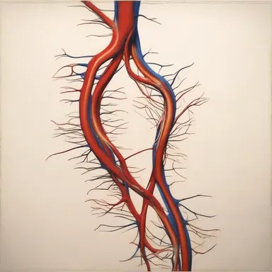 The artist created a stunning painting depicting the graceful curves of the common carotid artery.
