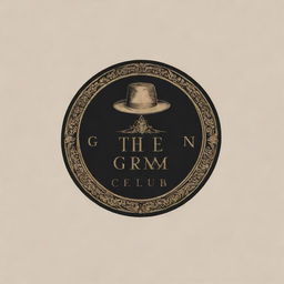 Create a luxurious, eye-catching logo for a private members club named 'THE GRIM', blending sophistication with charm for an elevated aesthetic.